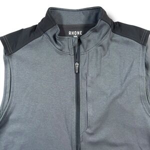 Rhone Vest Mens XL Gray Black Full Zip Performance Tech 100215